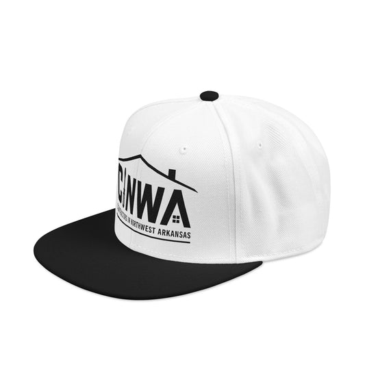 CINWA Snapback Hat | Contractors in Northwest Arkansas Flat Bill Cap | Blue Collar Trades Hat