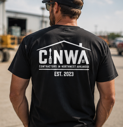 THIS TOWN RUNS ON TRADES T-Shirt | Contractors in Northwest Arkansas | Blue Collar Tradeswear